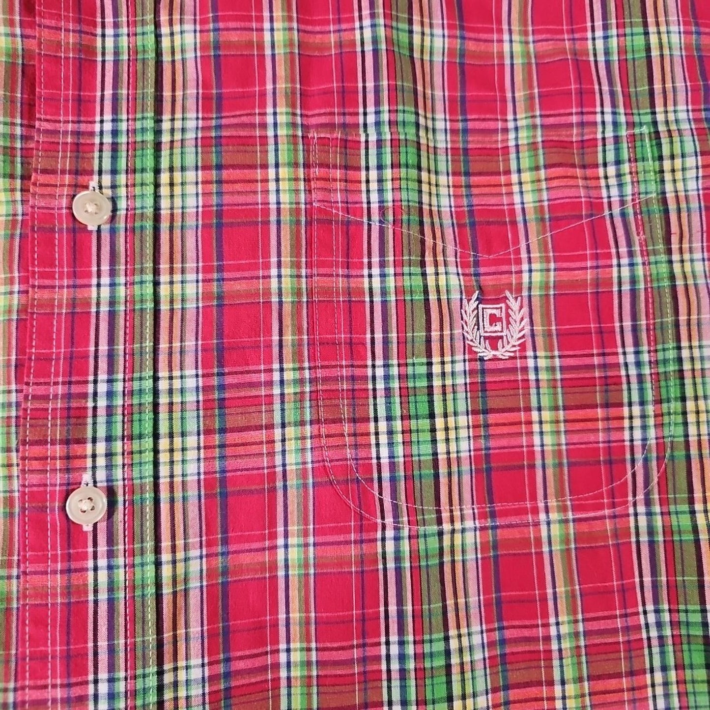 Chaps EasyCare XL ShortSleeve Button Down Embroidered Pocket