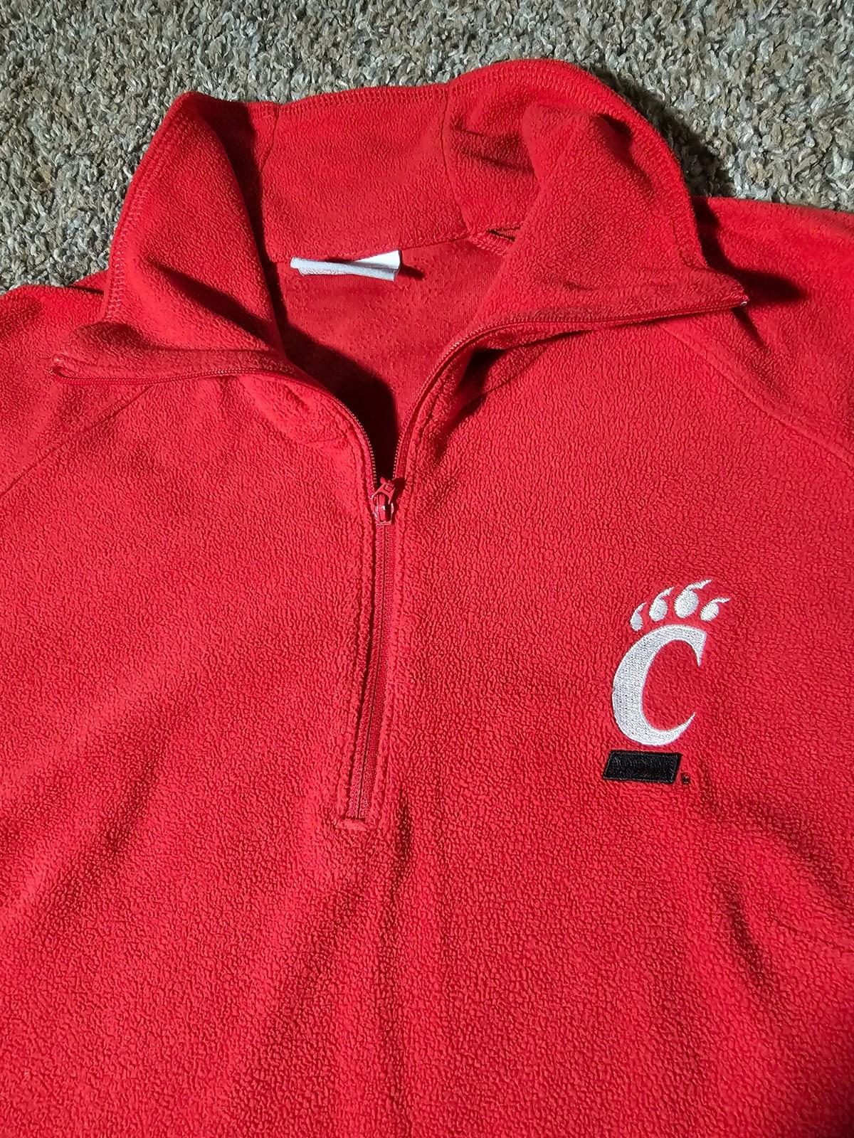 Cincinnati Bearcats Columbia Fleece Jacket Womens S 1/4 Zip