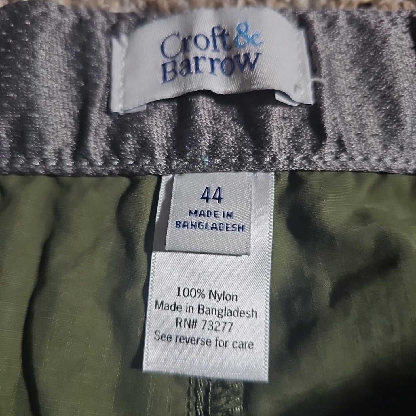 Croft & barrow Men's 44 Quick Dry Cargo Shorts Nylon Belted