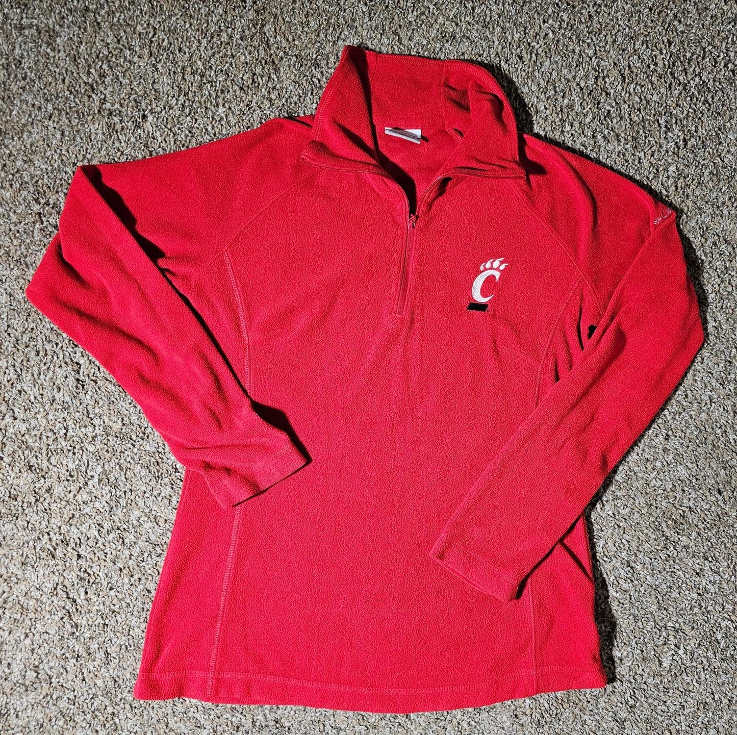 Cincinnati Bearcats Columbia Fleece Jacket Womens S 1/4 Zip