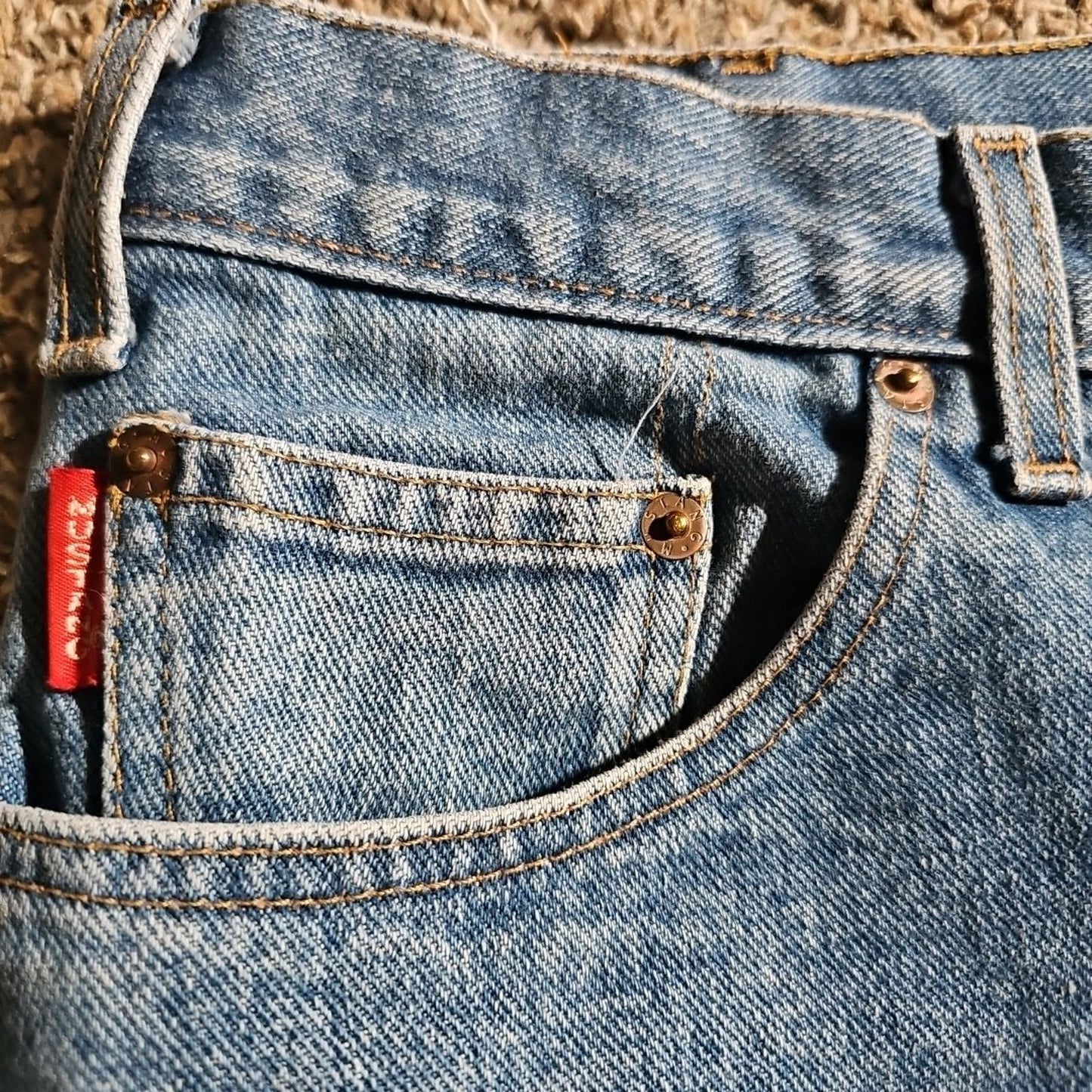 Mustang Sz 36 Blue Jeans Shorts Made In USA