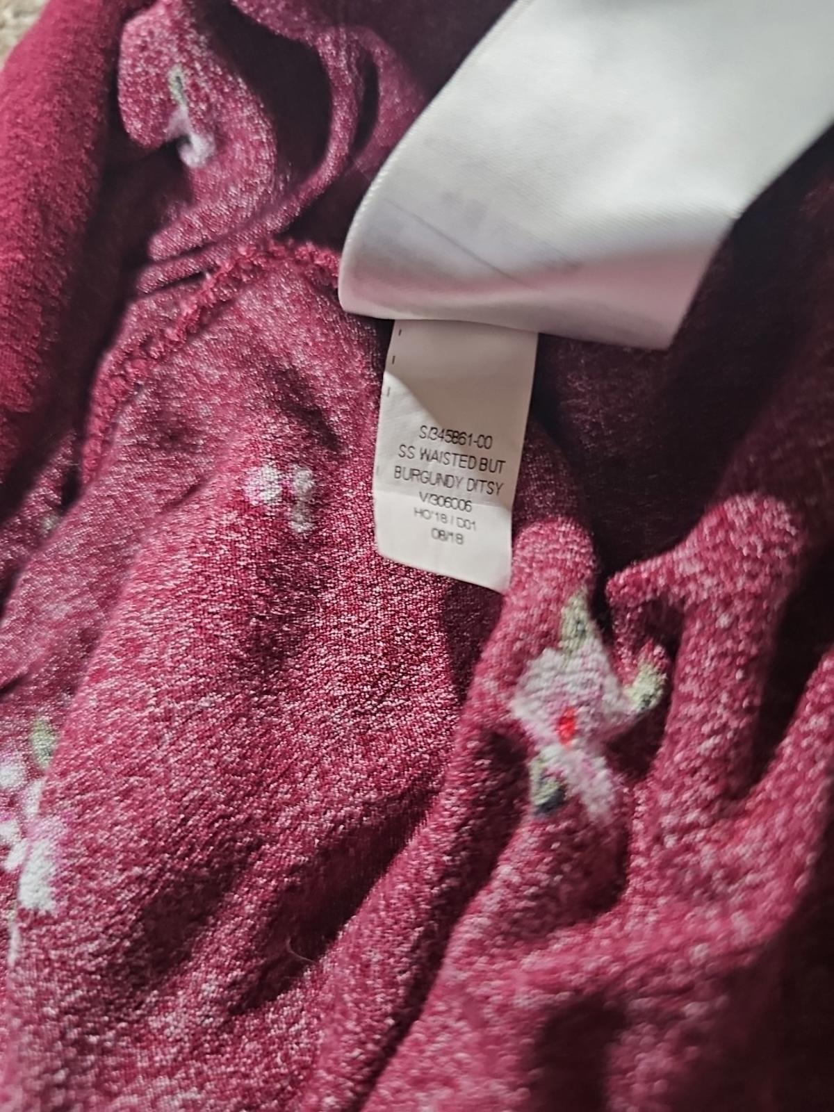 Old Navy Dress Red Floral Sz S