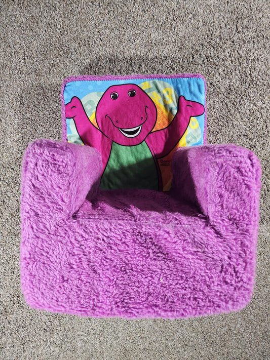 Vtg Purple Barney Child’s Foam Chair Logo Child Toddler Seat