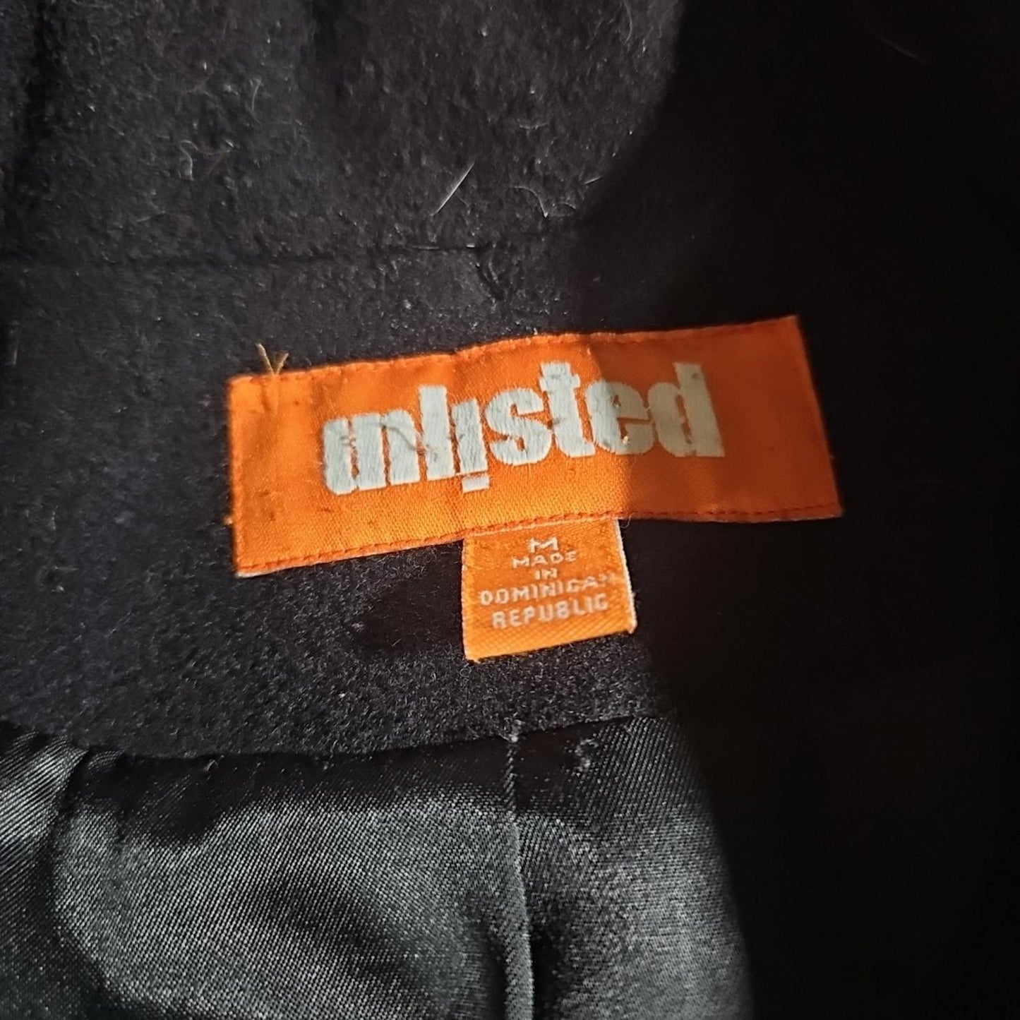 Unlisted Sz M Black Hooded Peacoat