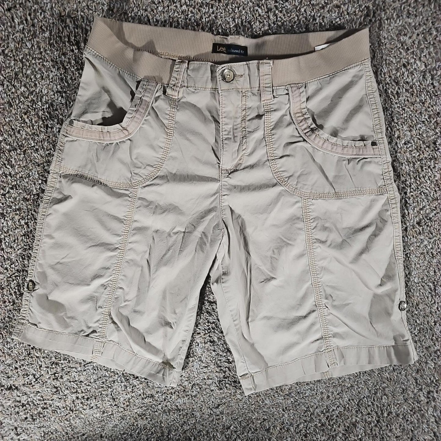 Lee Relaxed Fit 12 Medium Beige Shorts
