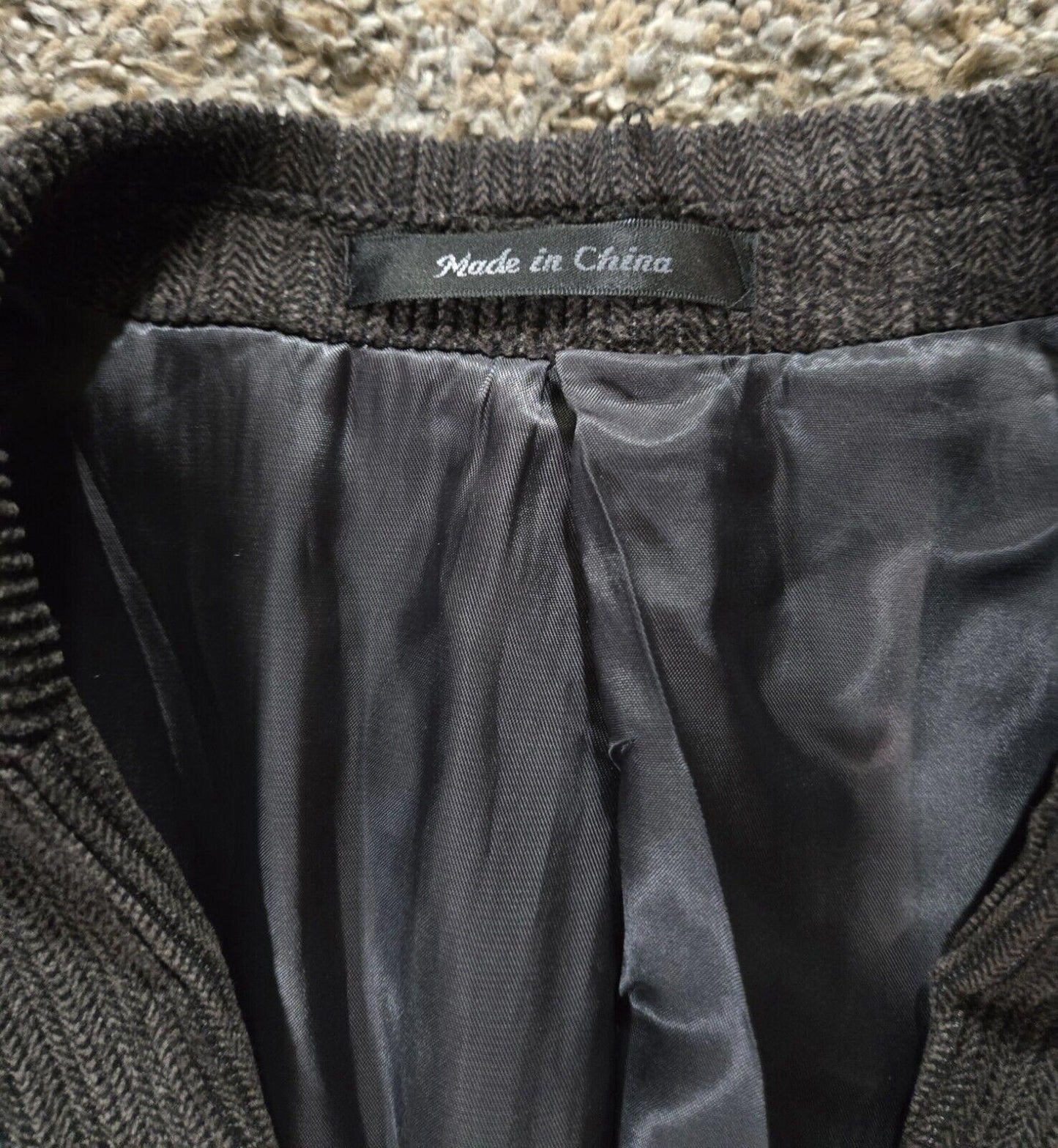 Chaps Two-Button Black Blazer Corduroy Jacket Sz 44L HR