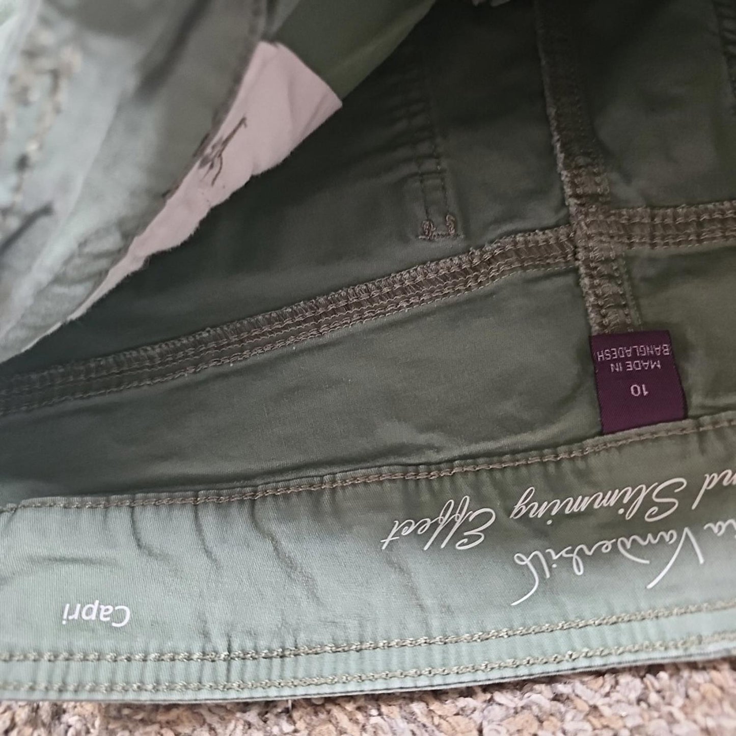 Gloria Vanderbilt Sz 8 Green Capris