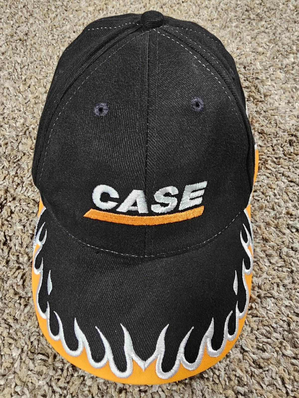 CASE Black & Yellow Graphic Flame Design Adjustable Cap Hat