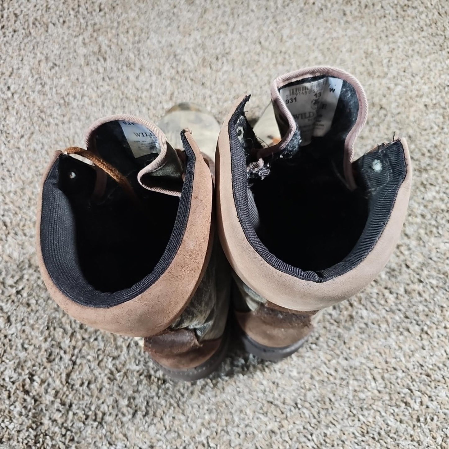 Wild Wolf Rocky Camo Pattern Boots 13W Thinsulate Aqua Guard
