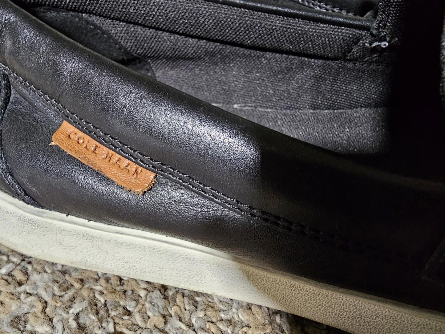 Cole Haan C33861 Mens Loafer Shoes 9M Black White