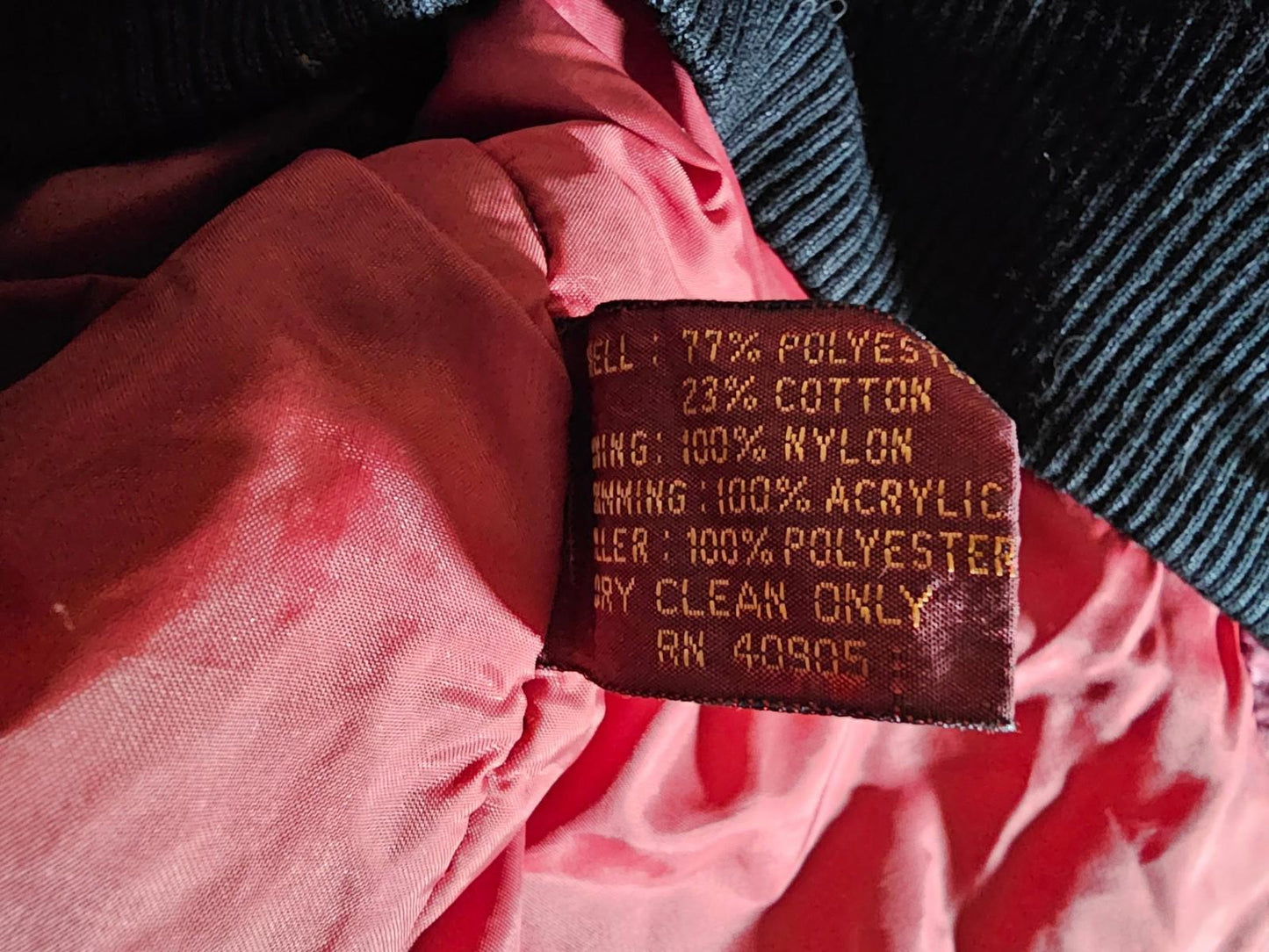Jordache Hooded Coat Wine Red M Fullzip