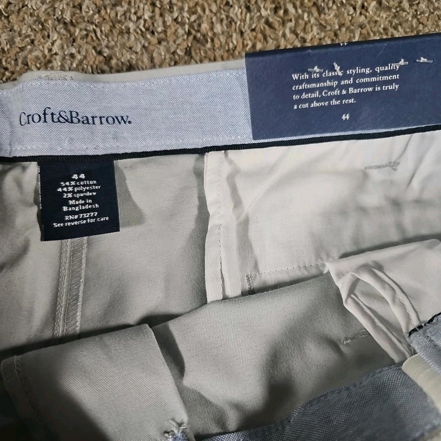 Croft & Barrow Comfort 050 High Rise Sz 44 Shorts