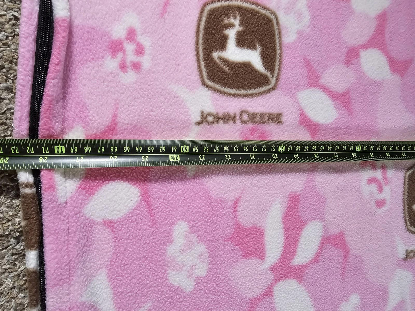 John Deere Pink Camo Zipper Fleece Sleeping Bag for Girls