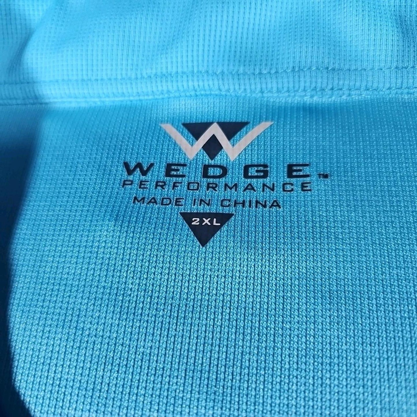 Wedge Performance Golf Polo Shirt Blue 2XL