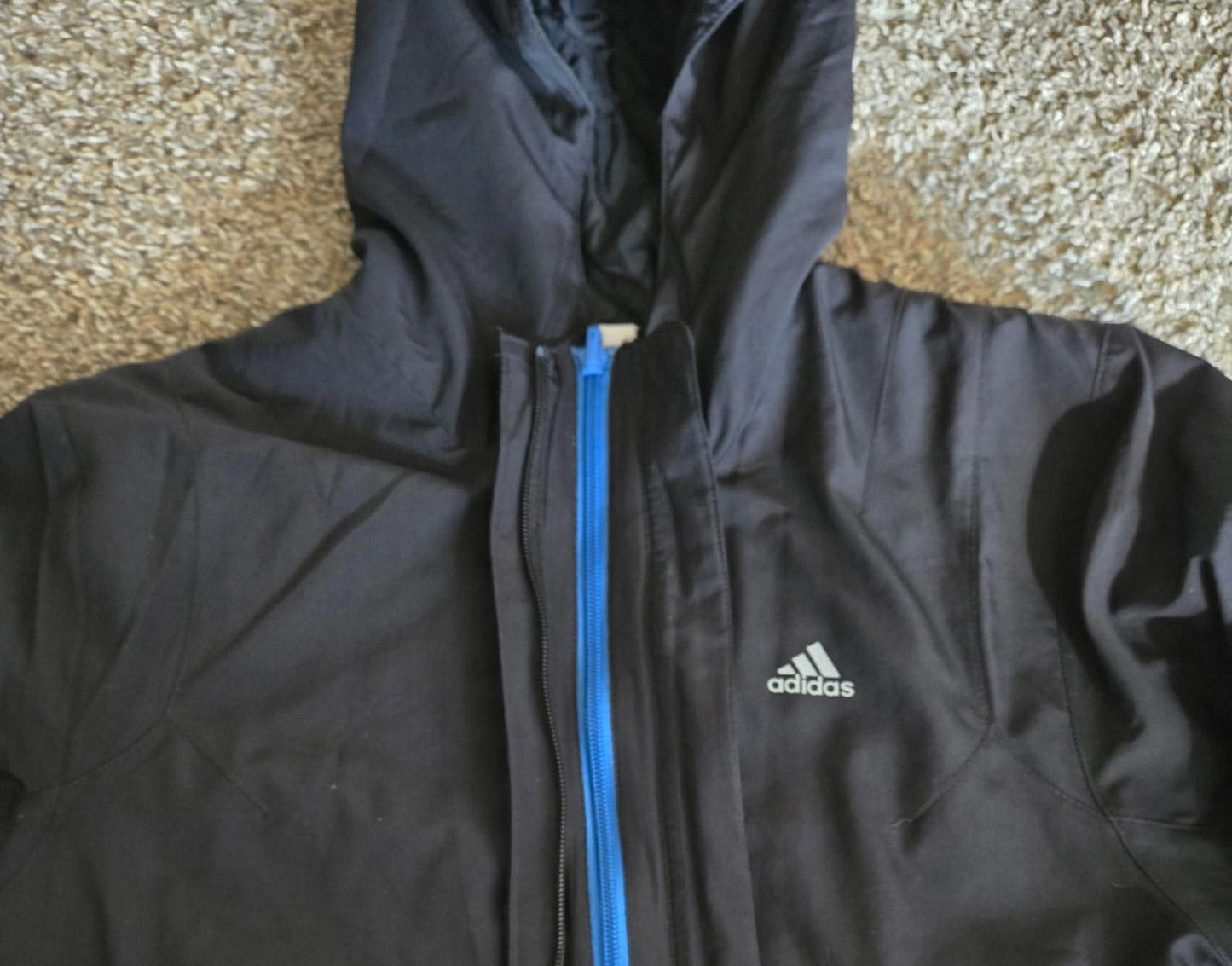 ADIDAS Men’s Black Climawarm Full Zip Hooded Jacket Size M