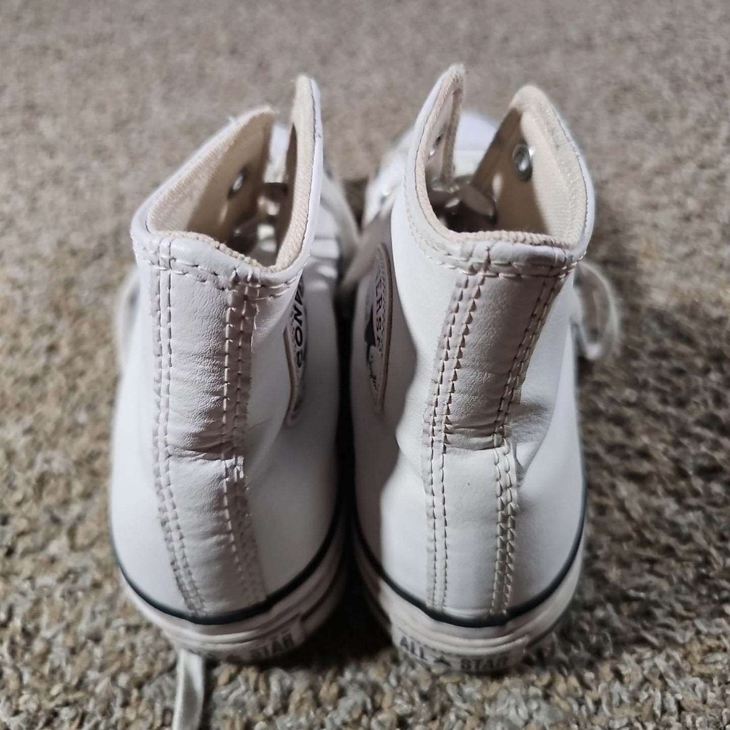 Womens 7.5 UK5.5- Converse Chuck Taylor All Star Lift High White Leather Shoes