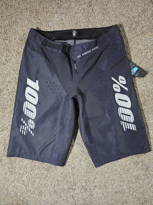 100% Mens 36 Downhill Cool R-Core Mountain Bike Shorts Black