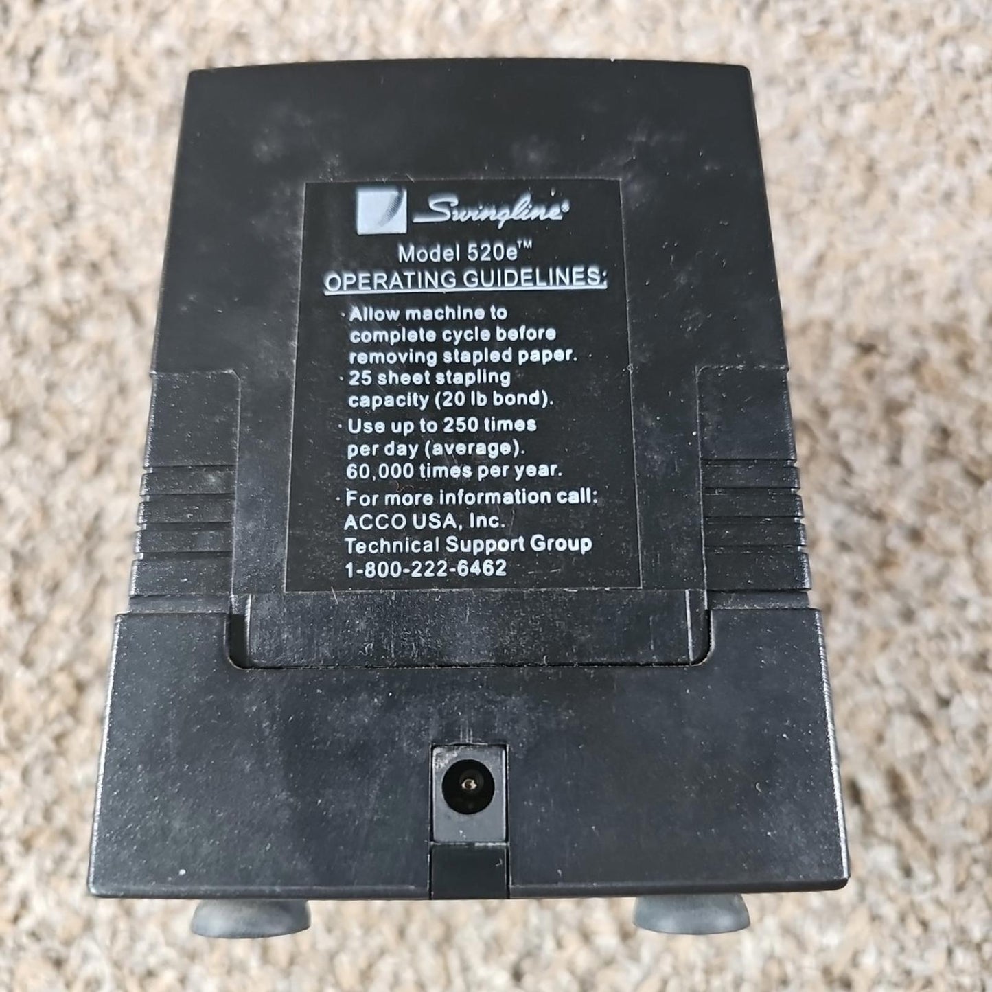 ACCO Swingline Model 520e Electronic Stapler UNTESTED NO CORD