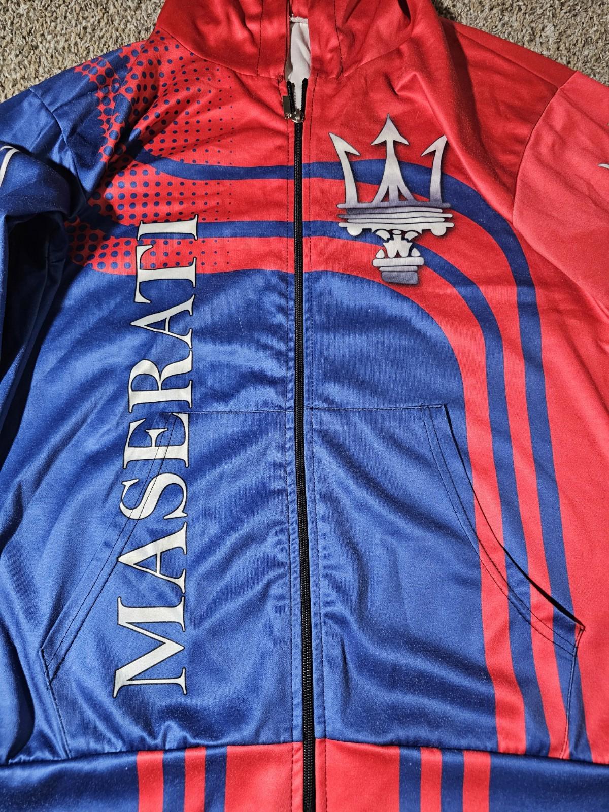 Maserati Fullzip hoodie Red Blue logo NO SIZE