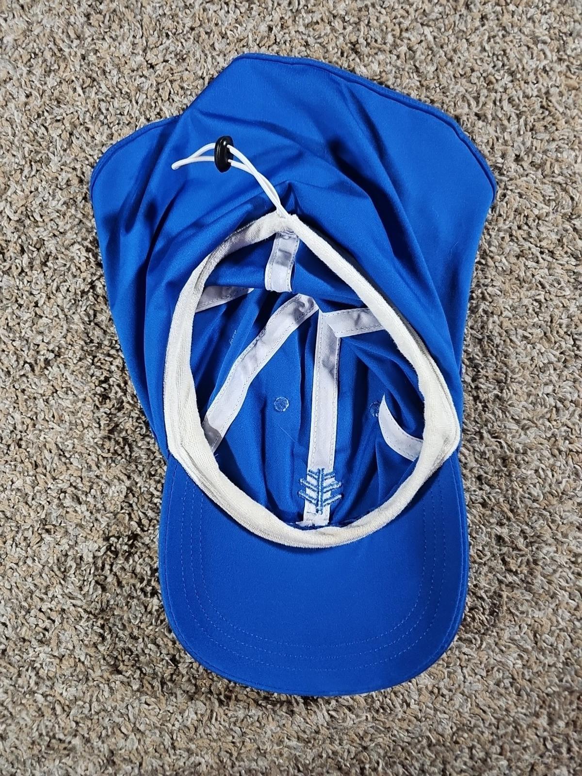 Coolibar Unisex Hat Neck Flap Blue Shade Sun Cap Fishing