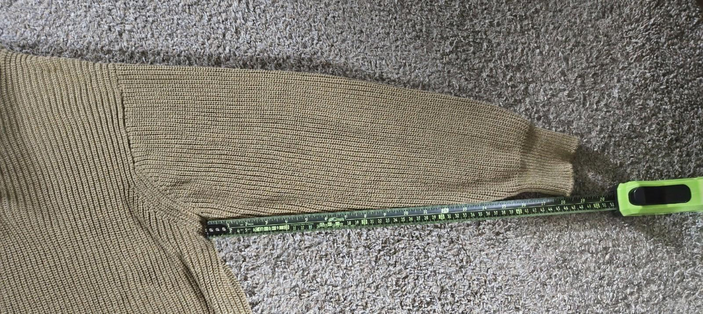 Orvis Mens L Shawl Collar Infantry Button Sweater Elbow Pads