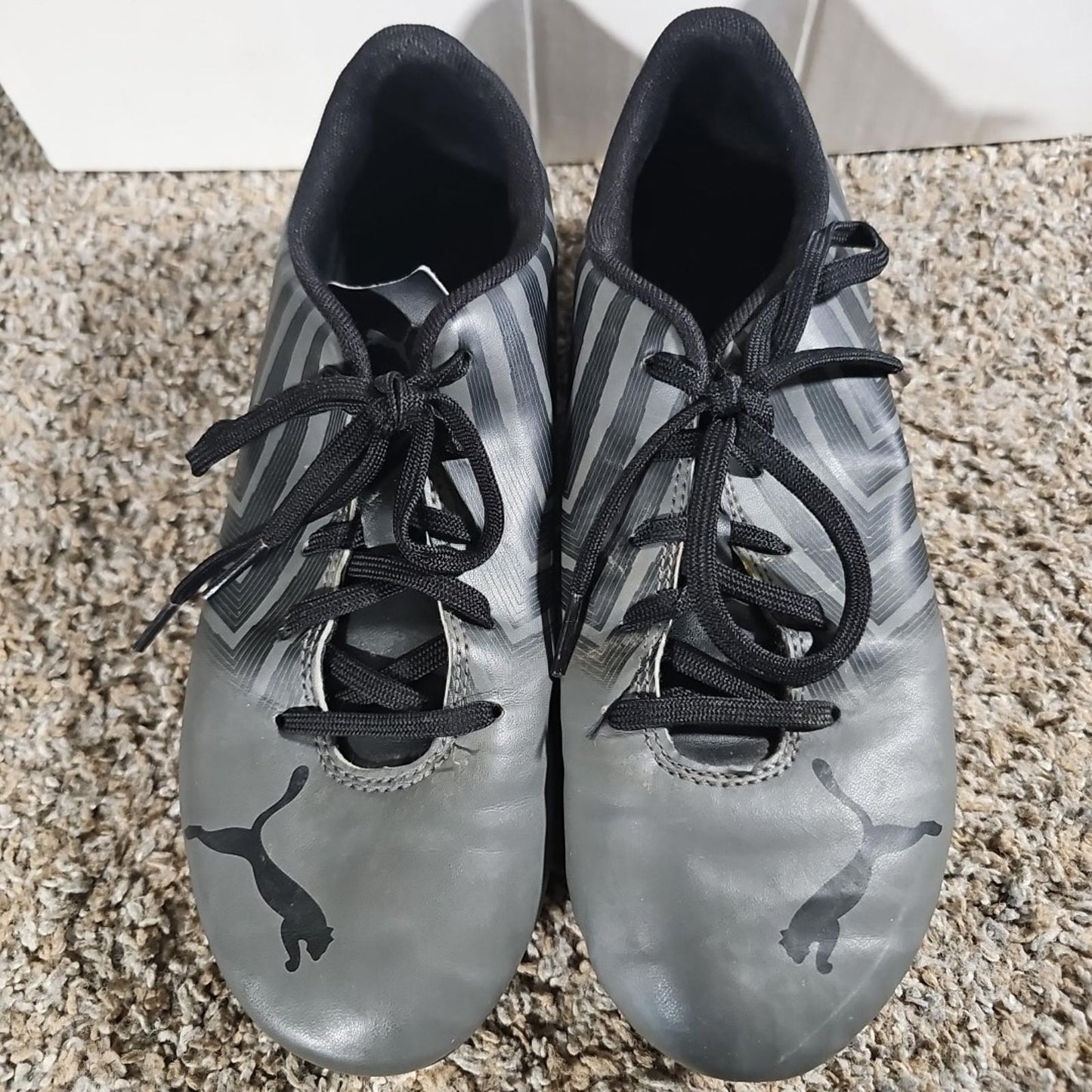 Puma Soccer Cleats US 6.5 UK 5.5 106704-03 Gray Black