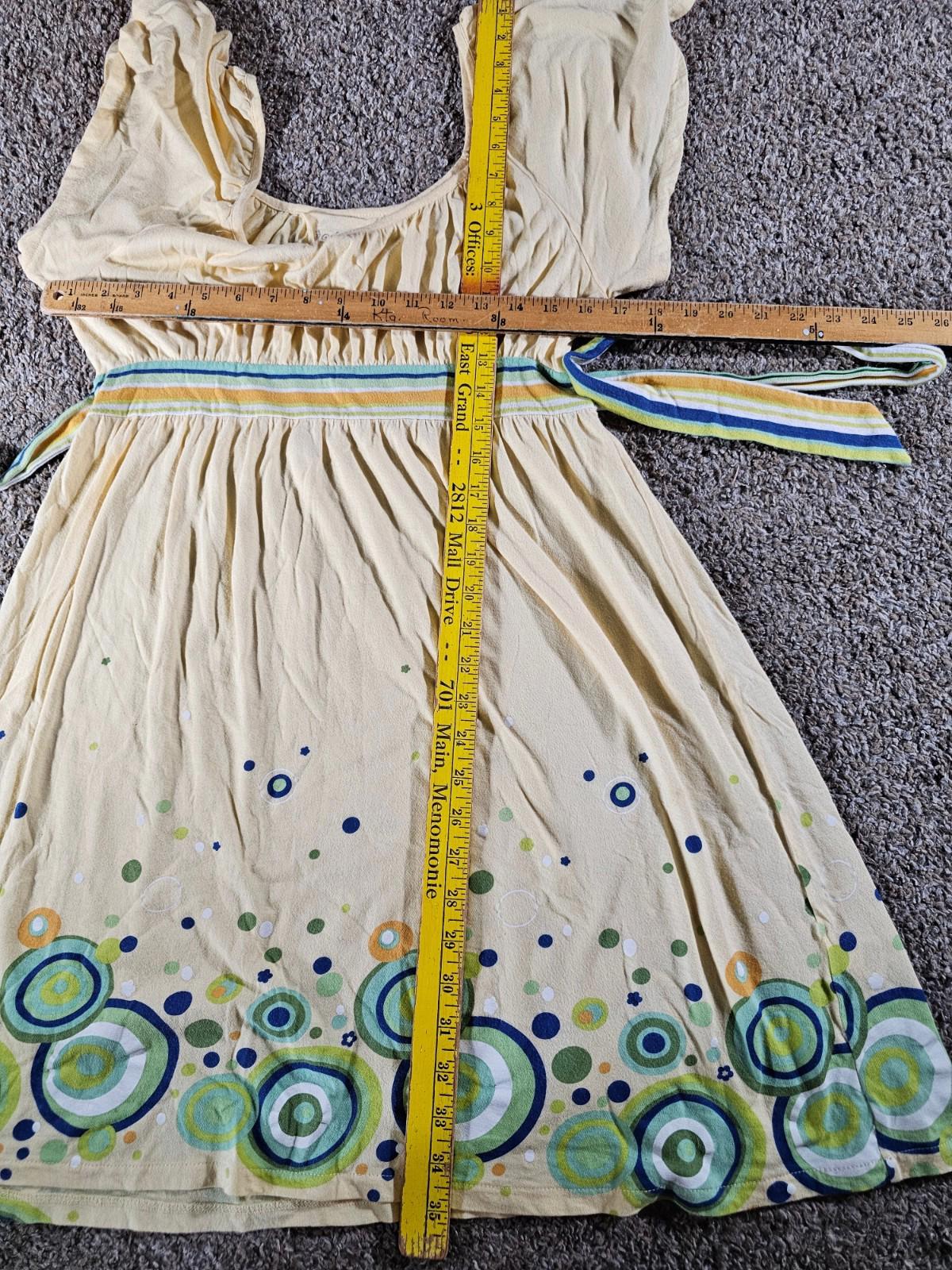 So Wear It Declare It Dress Yellow Back Tie M - STAIN