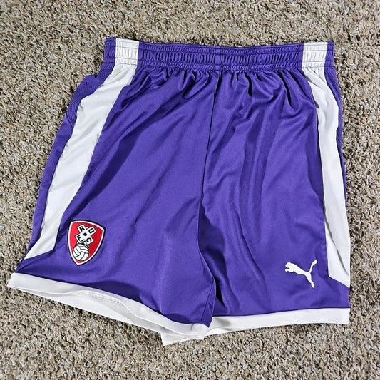 RUFC Puma Purple Soccer Shorts LG Girls UK 11-12Y