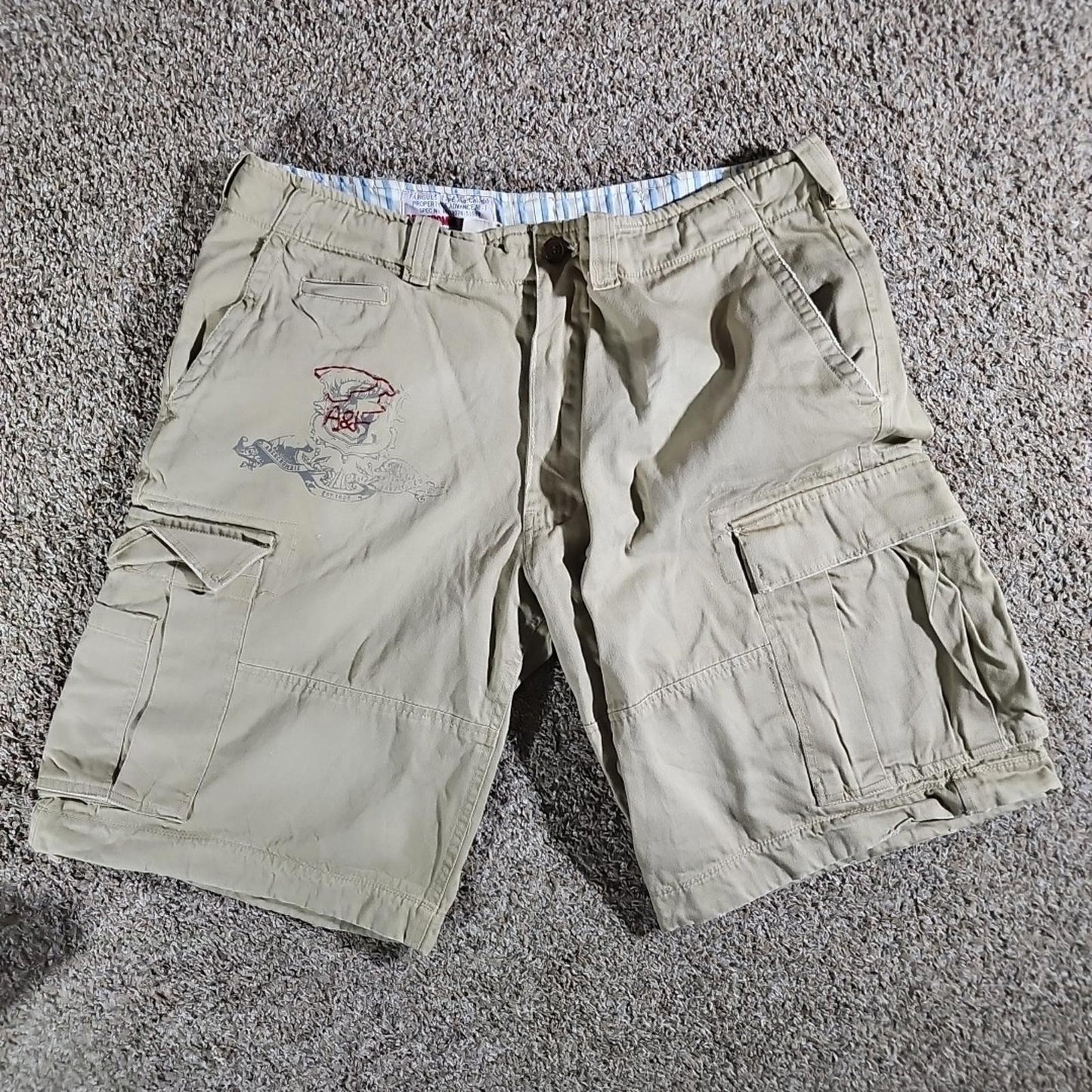 Advanced Abercrombie Fitch Shorts 36 Fatigues A-8 Military