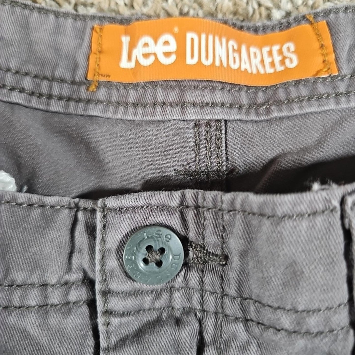 Lee Dungarees Cargo Shorts Sz 50 Gray Utility Grunge