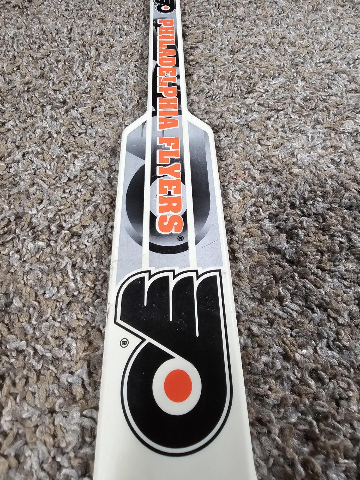 Vintage Sherwood NHL Philadelphia Flyers Mini Goalie Hockey Stick White Plastic