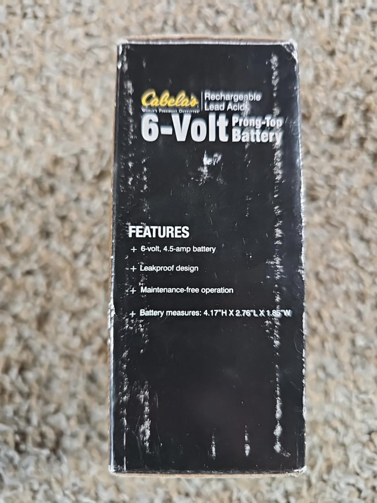 6V 4.5AH SLA Battery Cabela's Field Tested