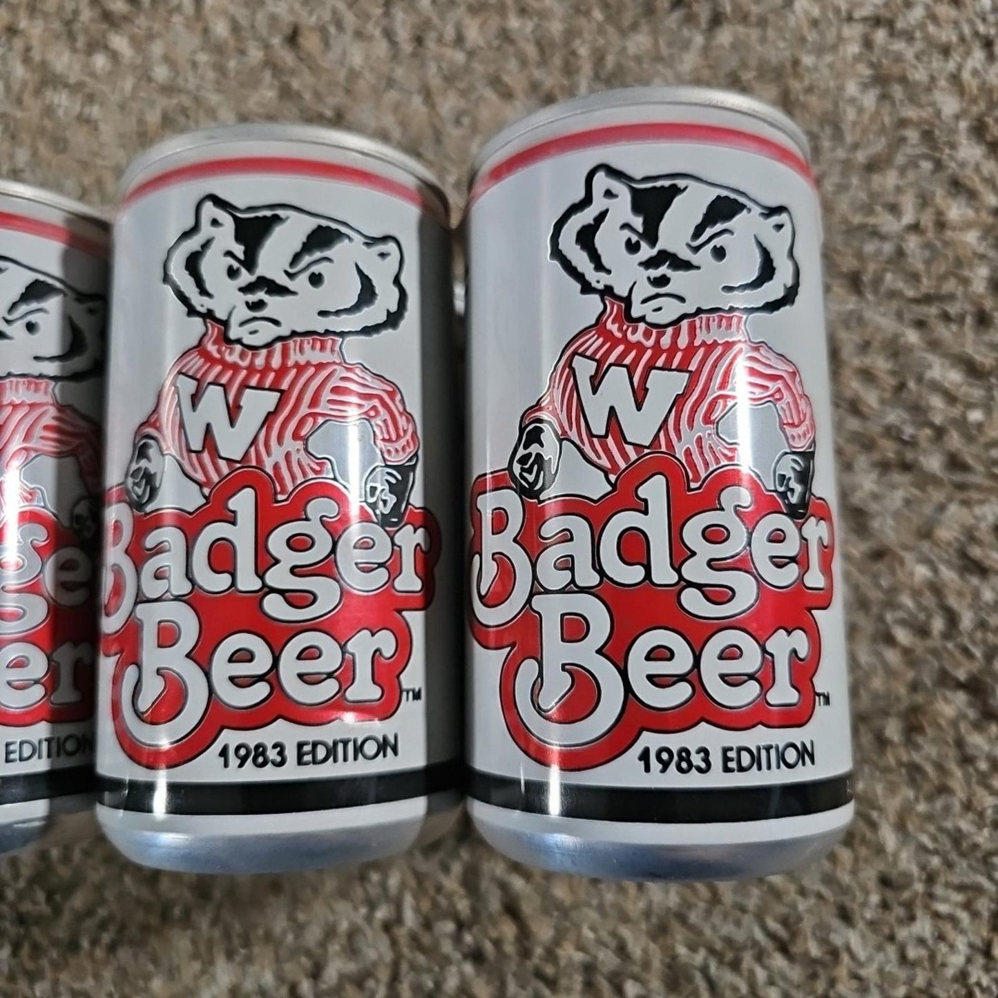WI Badger Beer 6 Pack Cans 1983 Edition Great Lakes Brewing Vintage Collectors