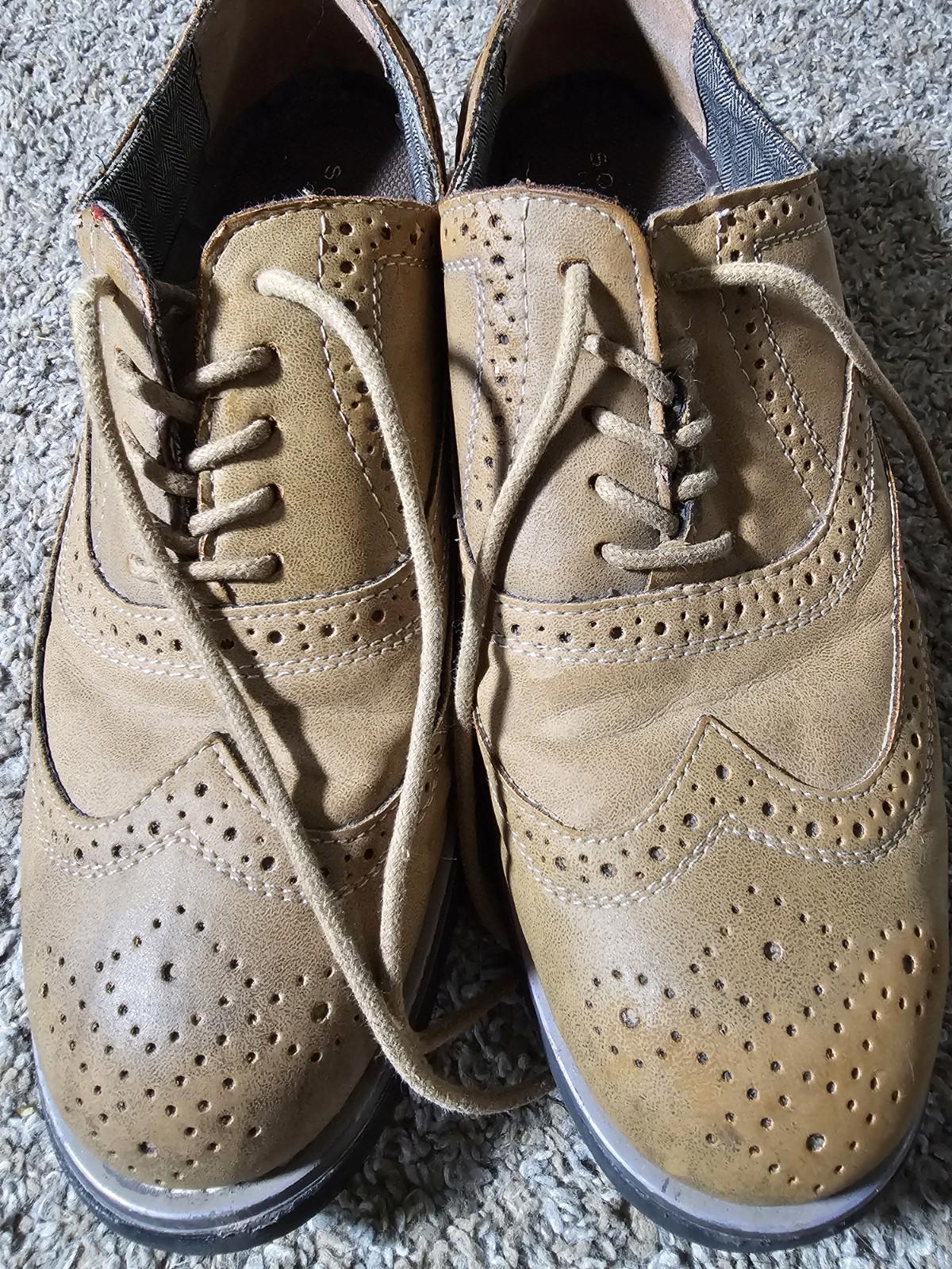 Sonoma wingtip brown size 10 Oxford Dress shoes Kohls