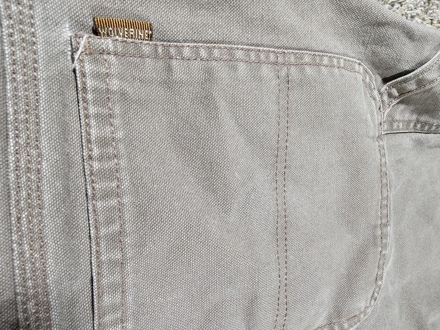 Wolverine Khaki Carpenter Work Shorts 42 Heavy Duck Canvas