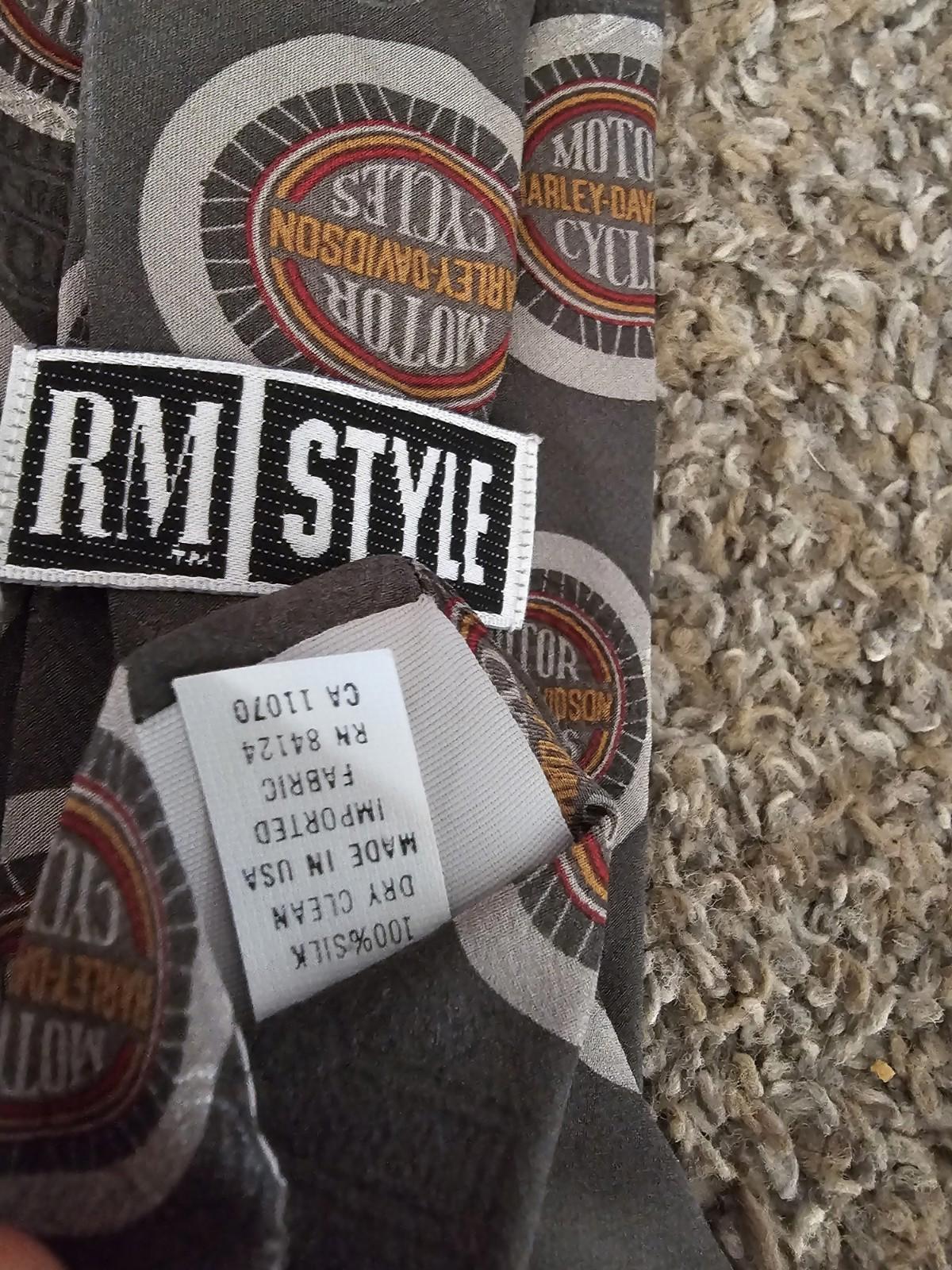 RM STYLE Ralph Marlin Harley Davidson Motor Cycles tie