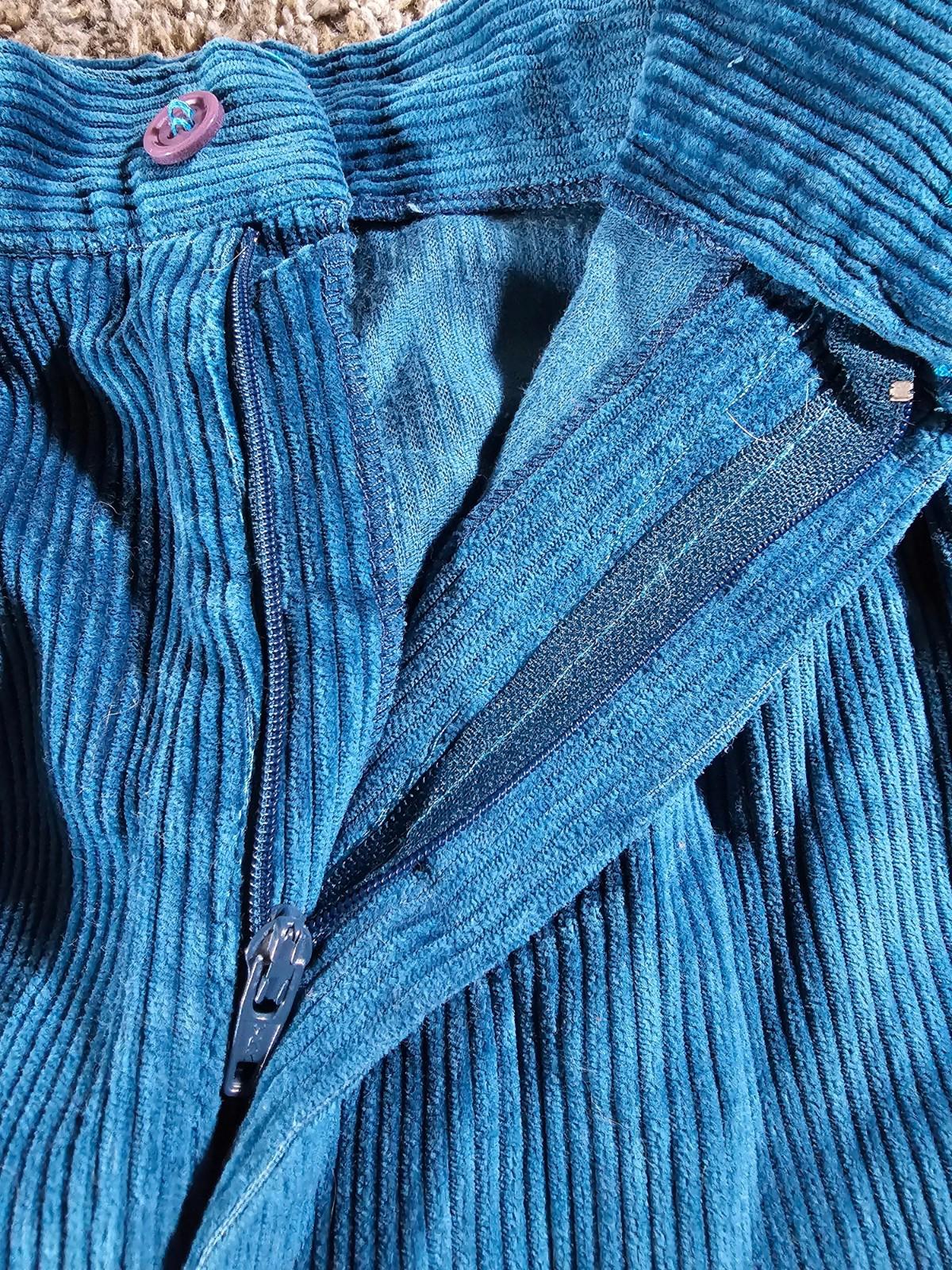 blue teal corduroy pants size 13-14 27x30