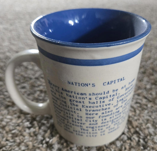 Vintage Washington DC Souvenir Mug US Capitol White House Coffee Cup Monument
