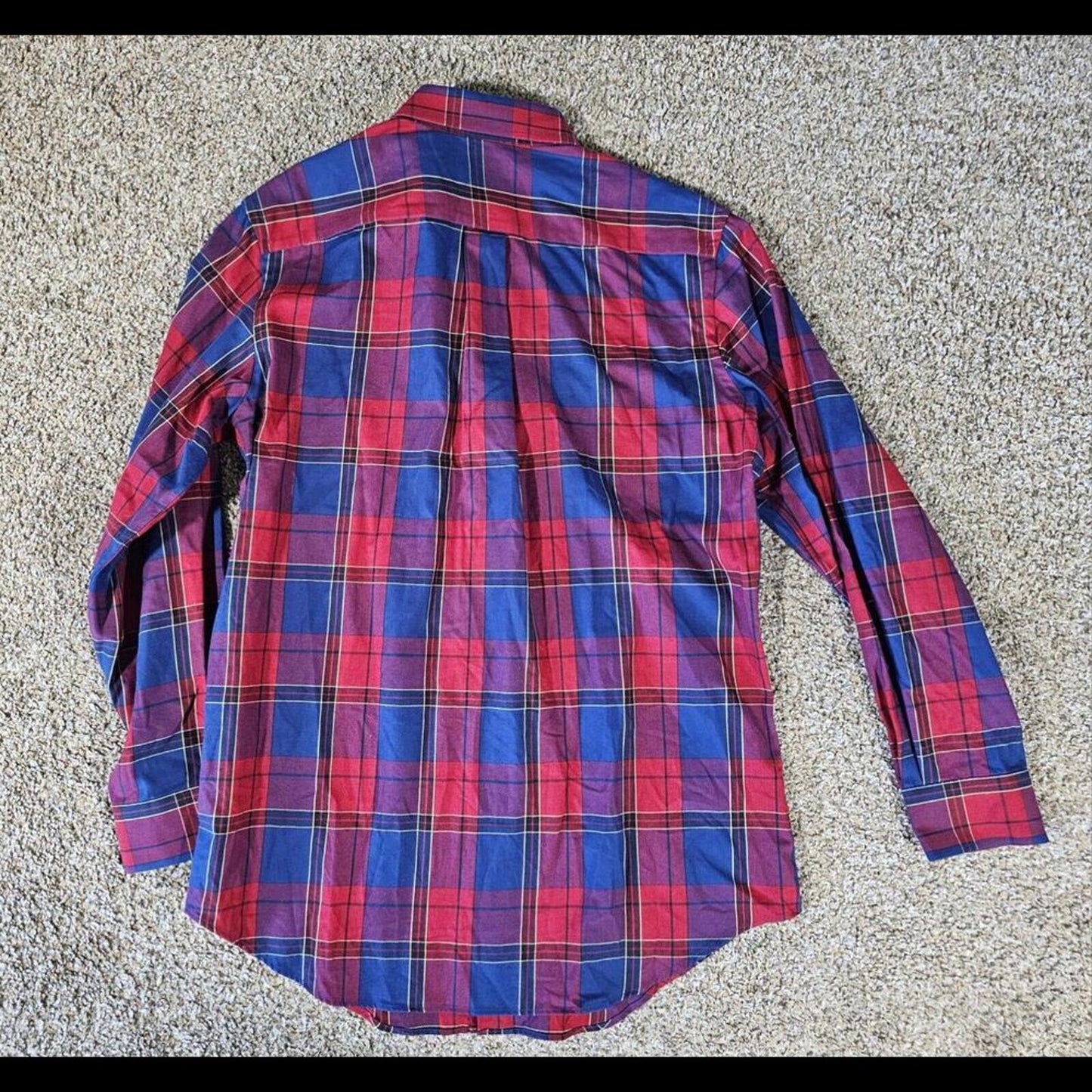 Viyella Button Up Shirt M Multicolor Plaid Wool Blend