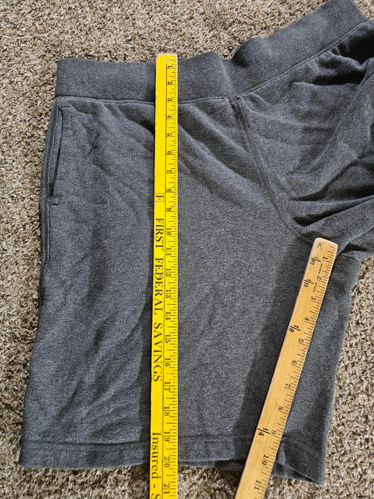 Champion Cotton Terry Athletic Short Drawstring XL Gray