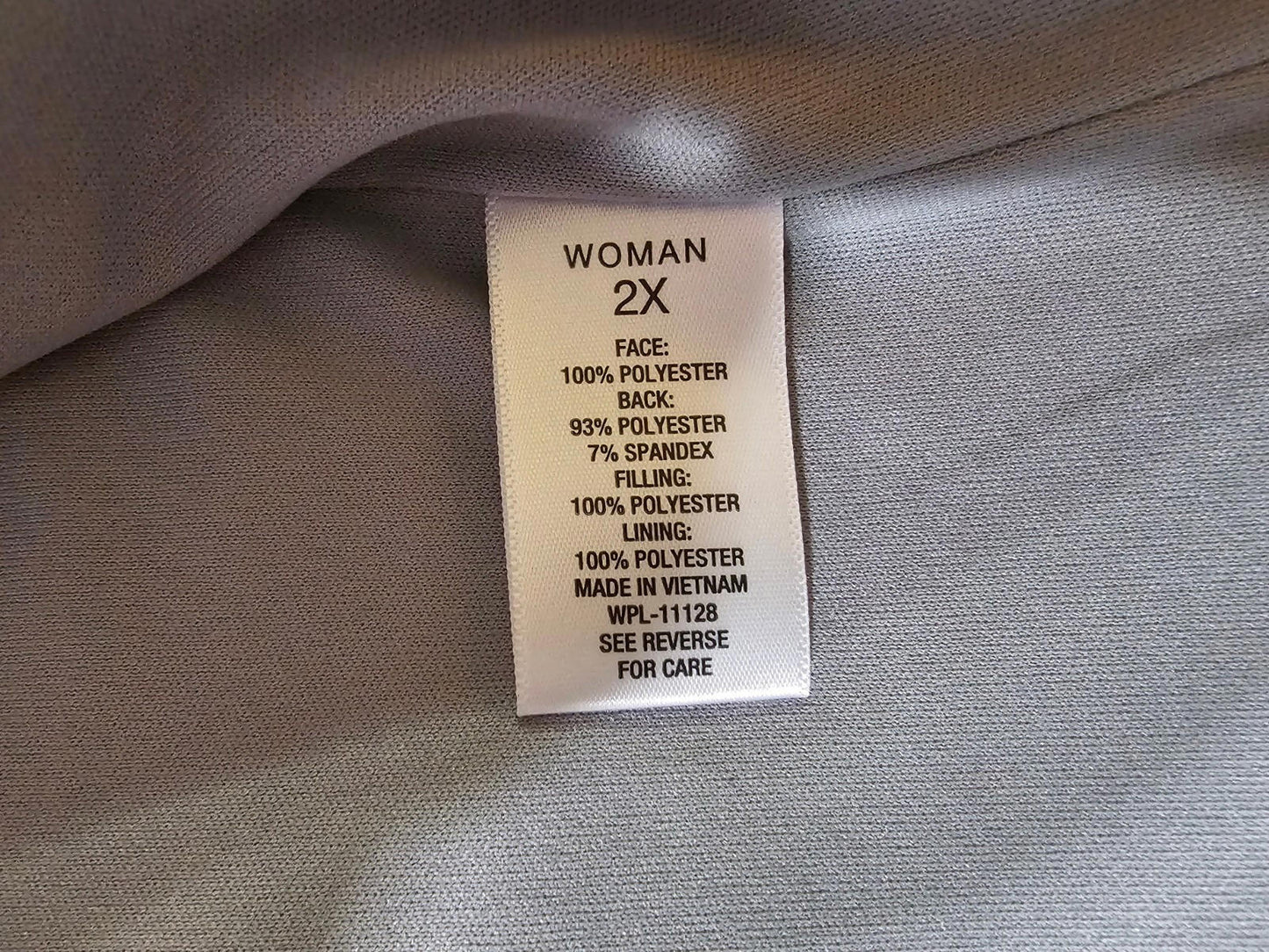Roz & Ali full zip sweater gray 2X