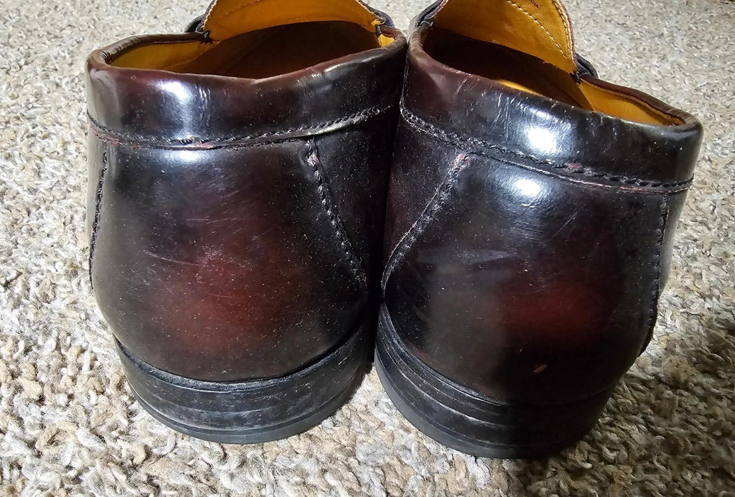 Cole Haan 03504 Burgundy Leather Slip-On Dress Loafers 14D