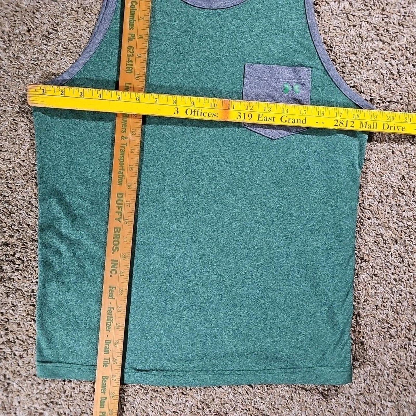 Under Armour HeatGear M Regular Green Pocket Tank