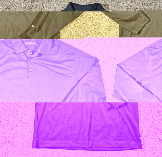 Nike Shirt Mens Large Black Polo Long Sleeve Golf Dri Fit