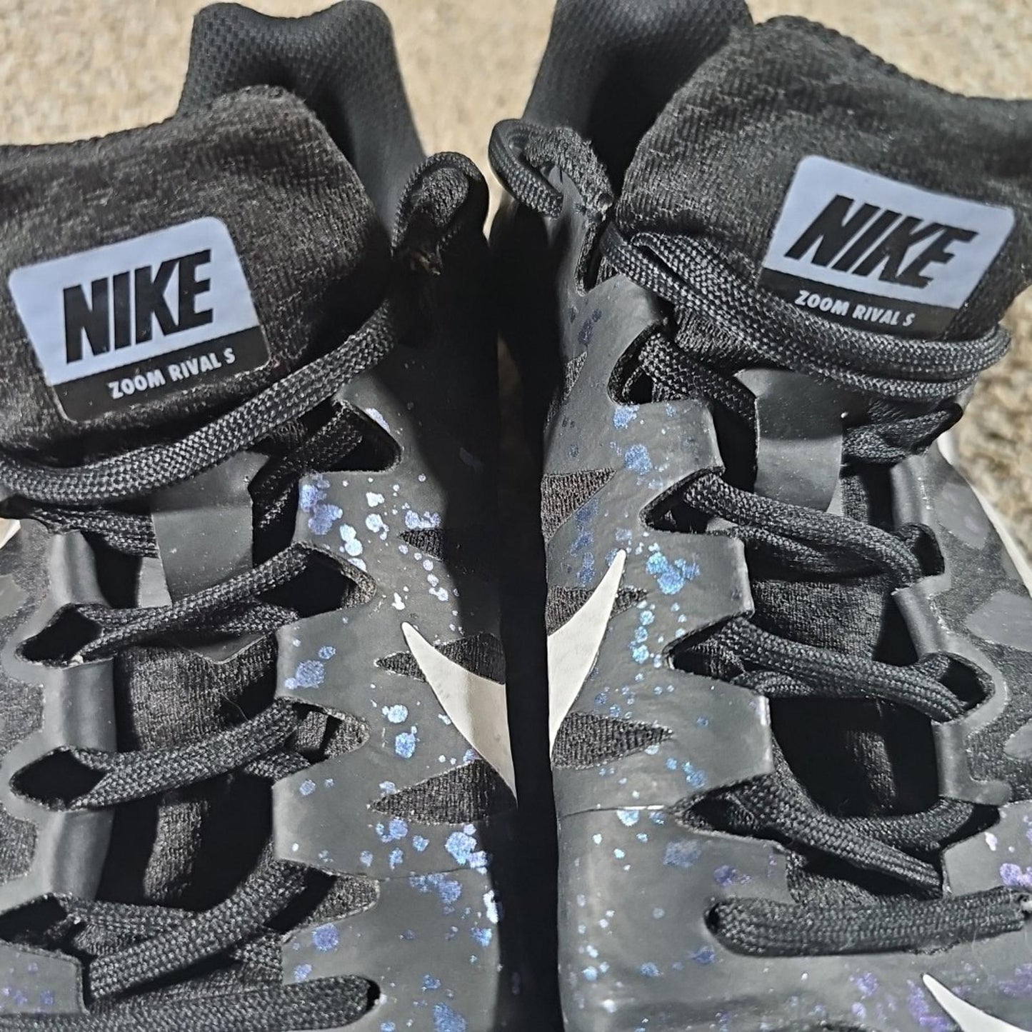Nike Zoom Rival S Black Indigo Men's Sz 11 Cleats 907564-003