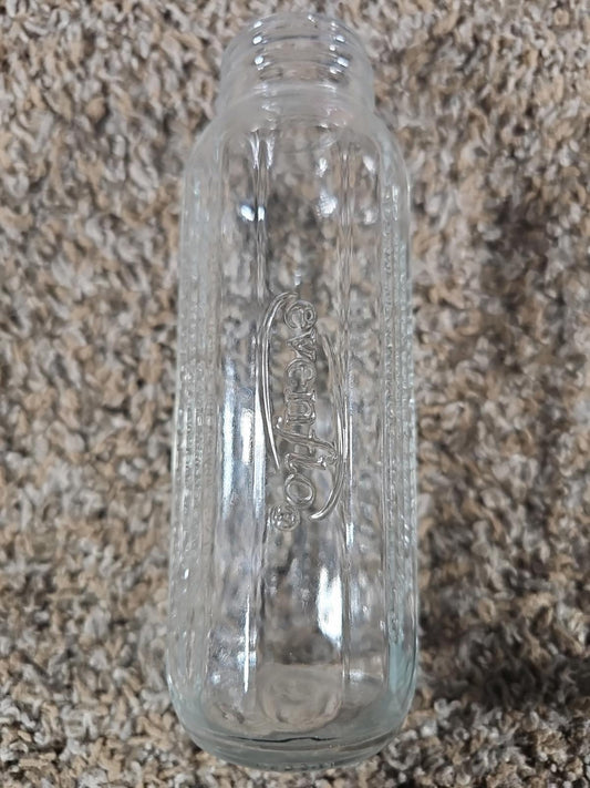 Evenflo Vintage Glass Baby Bottle 8 Ounces 8 oz Clear Nursery