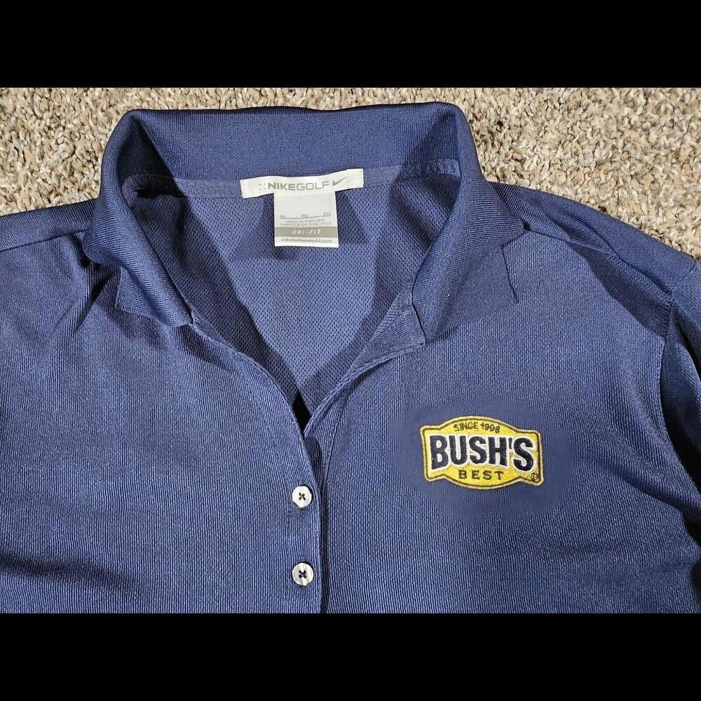 NASCAR #37 47 Bush's Best JTG Racing Nike DriFit Polo Wmn XL