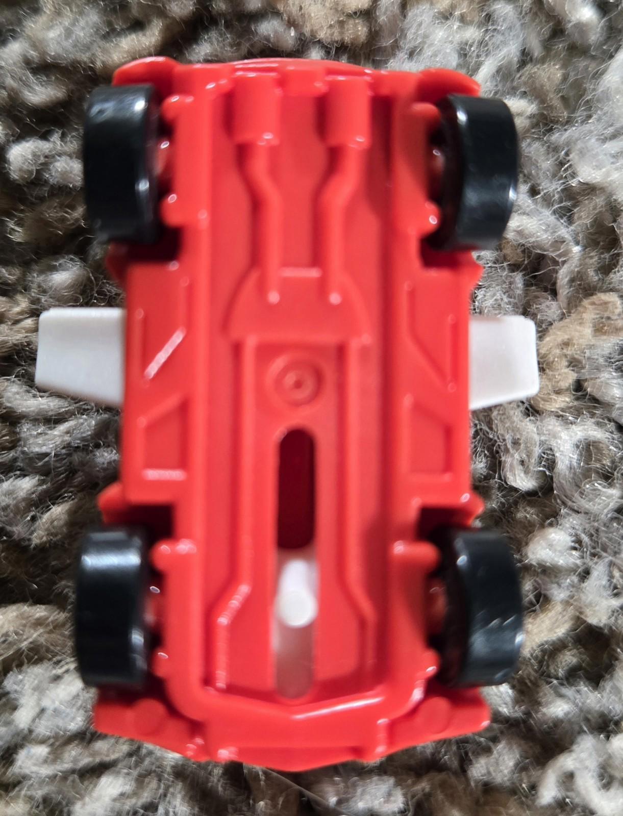 Kinder Joy Egg Toy Hot Rod Red And White Car.