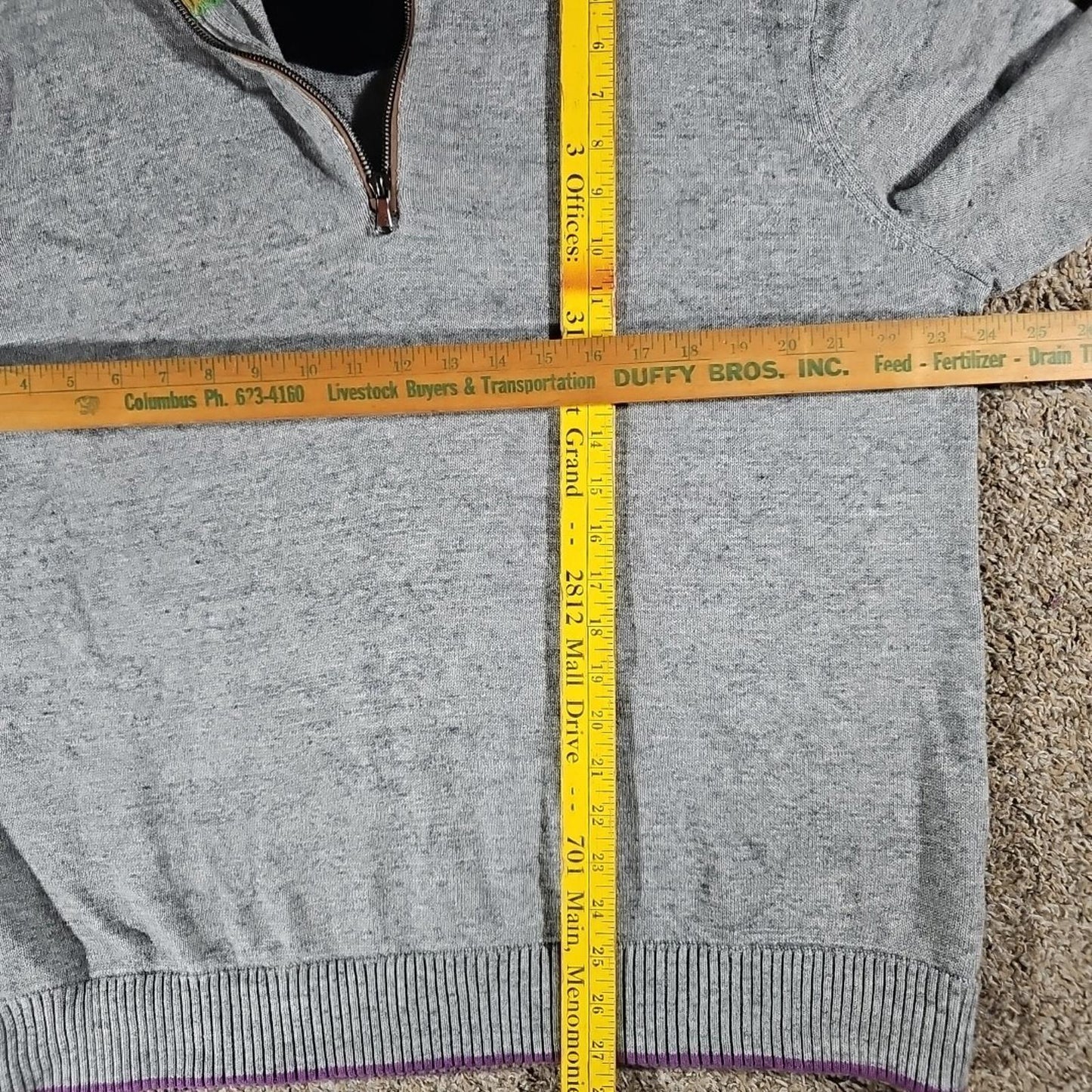 Robert Graham Knowledge Wisdom Truth XL 1/4 zip Sweater