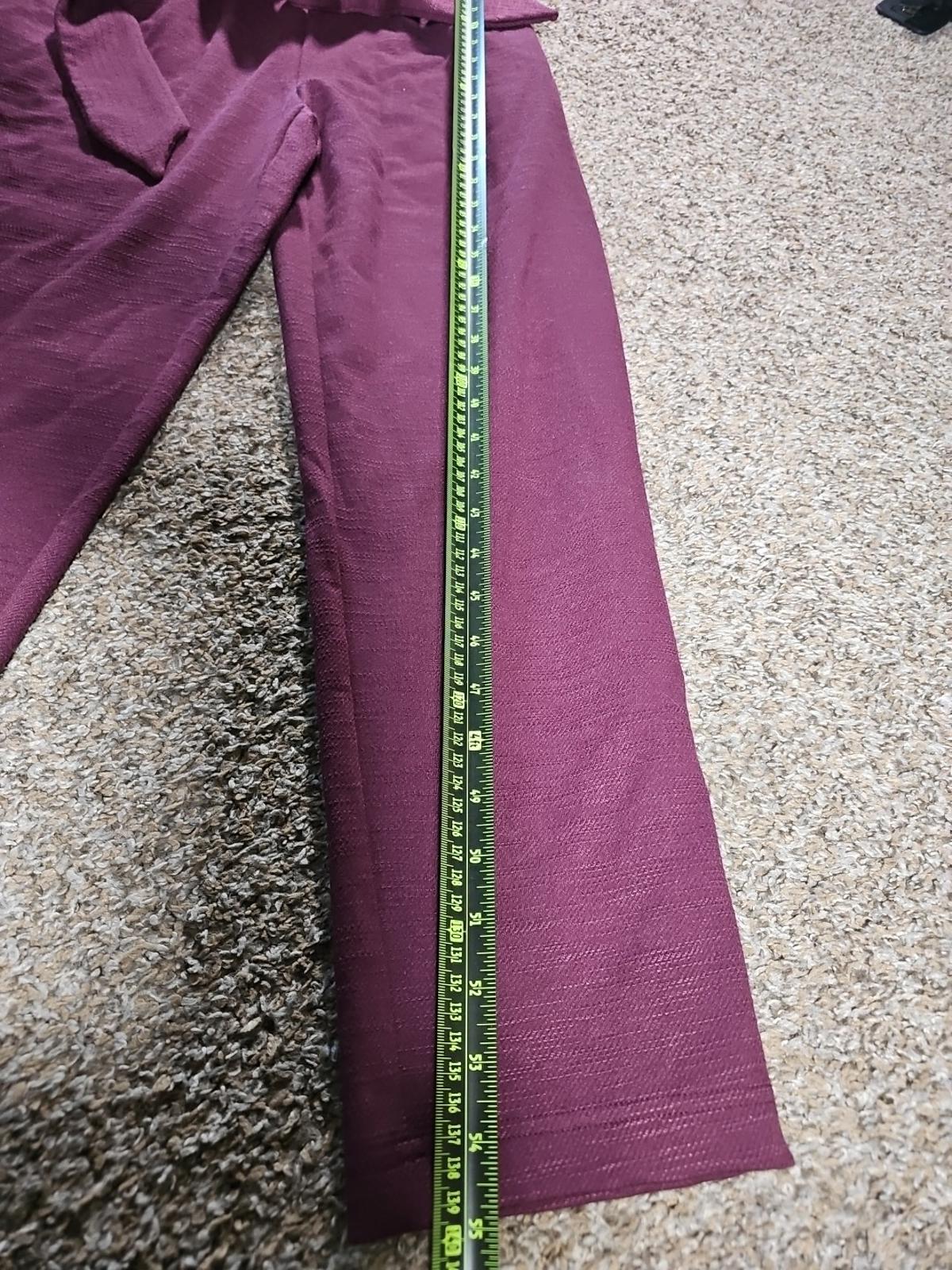 anthropologie Purple 1 Piece Belted Small Pantsuit